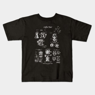 Coffee Lover Gift Coffee Maker Patents Kids T-Shirt